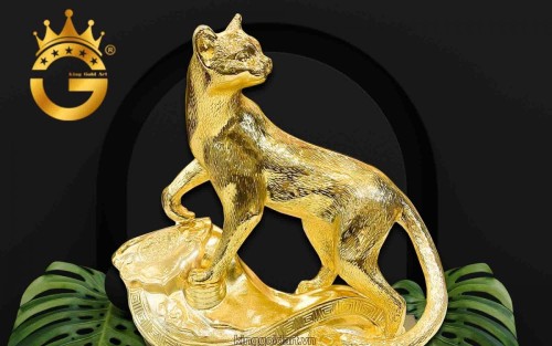 Mèo Linh Miêu Dát Vàng Phong Thủy May Mắn