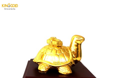 Tượng Rùa Phong Thủy Bằng Đồng Mạ Vàng 24K – King Gold Art