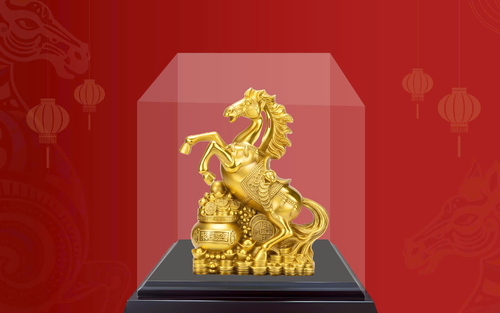 Quà Tết 2026: Bộ Sưu Tập Tượng Ngựa "Ngựa Phát Tài" Dát Vàng Sang Trọng