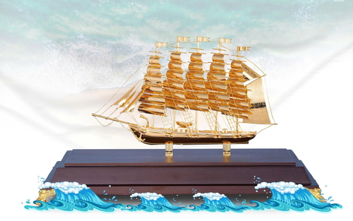 Bộ sưu tập thuyền buồm mạ vàng 24K King Gold Art – Biểu tượng phong thủy của thành công và khát vọng