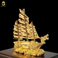 Tượng thuyền buồm mạ vàng 24K