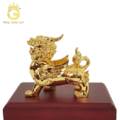 Tượng Tỳ Hưu đồng mạ vàng (15cm x 12cm)