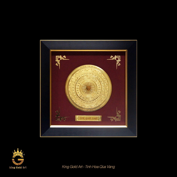 Tranh vàng 24k Mặt Trống Đồng Đông Sơn