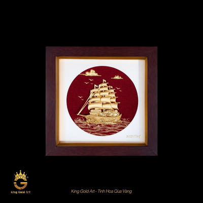 Tranh vàng Thuận Buồm Xuôi Gió mẫu 2