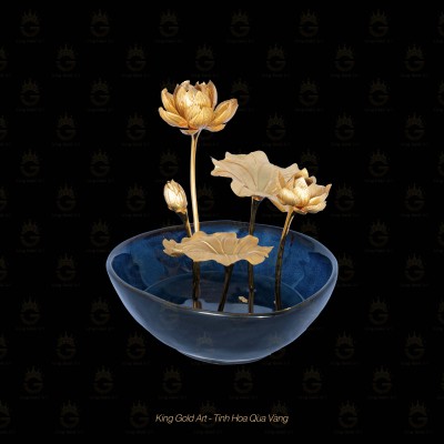 Bình sen vàng từ King Gold Art