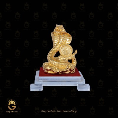 Tượng Rắn Mạ Vàng 24k