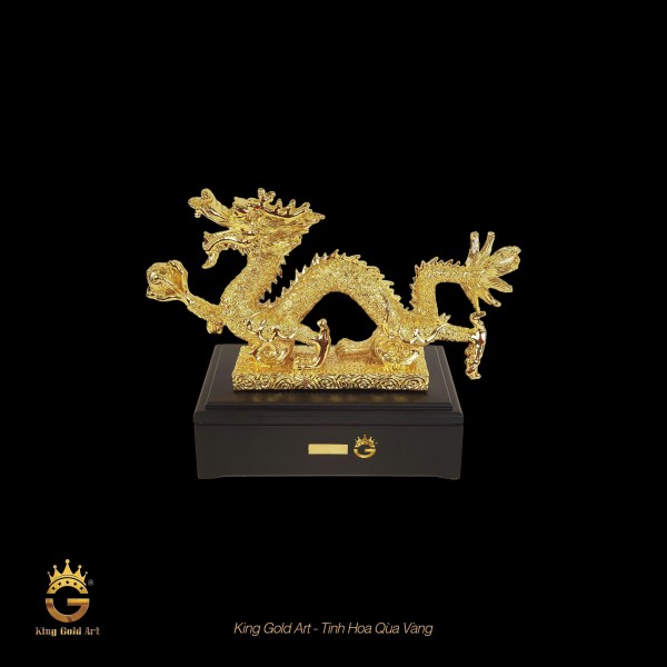 Rồng vàng nhả ngọc mạ vàng 24k Quà tết 2024 sang trọng, ý nghĩa
