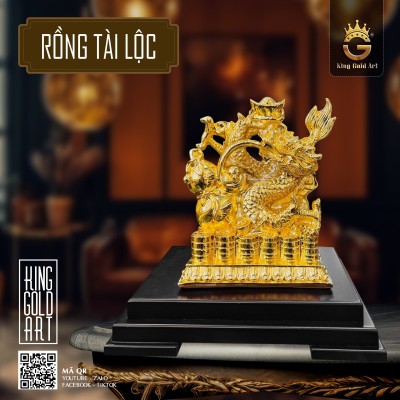 Tượng rồng mạ vàng 24k quà tặng sếp tuổi thìn