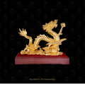 Tượng Rồng Vàng Giữ Châu Mạ Vàng 24k