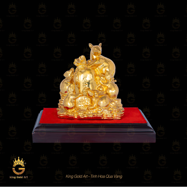 Tượng đàn chuột ôm bao tiền vàng, quà tặng sếp tuổi Tý