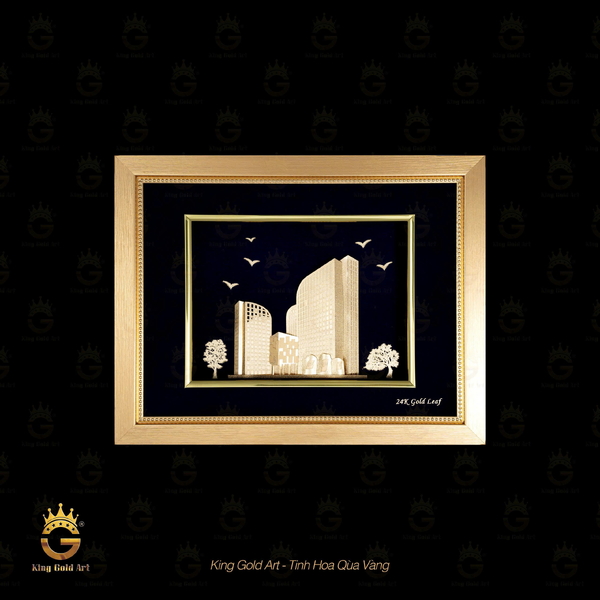 Tranh mô hình: Tòa nhà FPT dát vàng