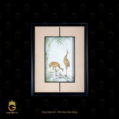 Tranh vàng Trúc Hạc Bách Niên