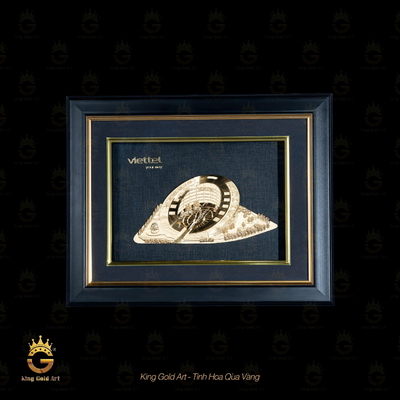 Tranh vàng mô hình tòa nhà Viettel