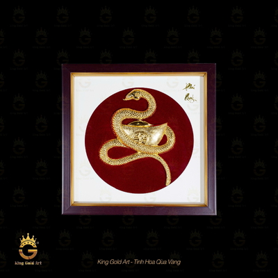 Tranh phong thủy: Rắn vàng tài lộc