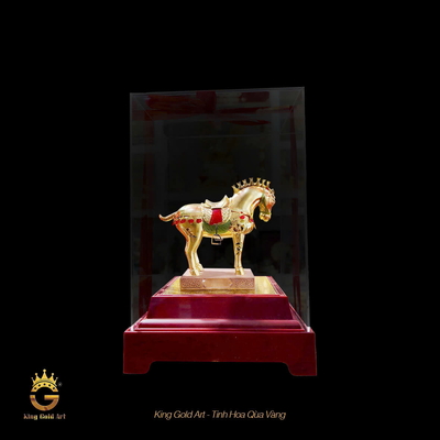 Tượng ngựa vàng tài lộc mẫu 10