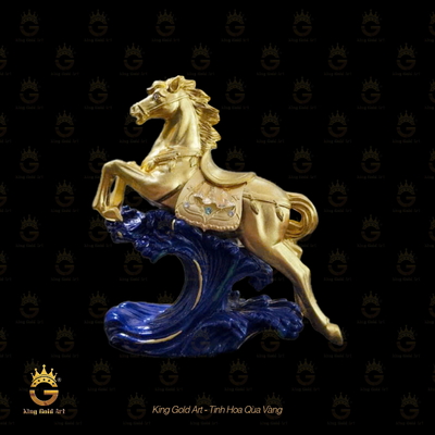 Tượng ngựa vàng tài lộc mẫu 6