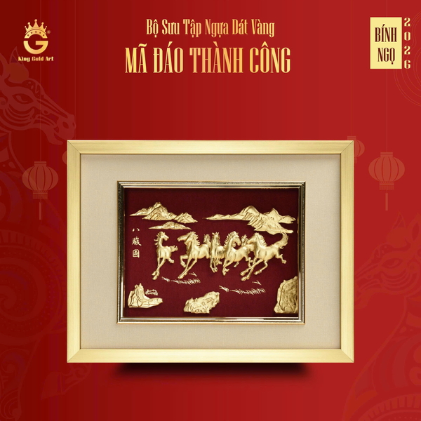 Tranh mã đáo thành công - quà tặng sang trọng