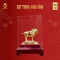 Tượng ngựa vàng tài lộc mẫu 10
