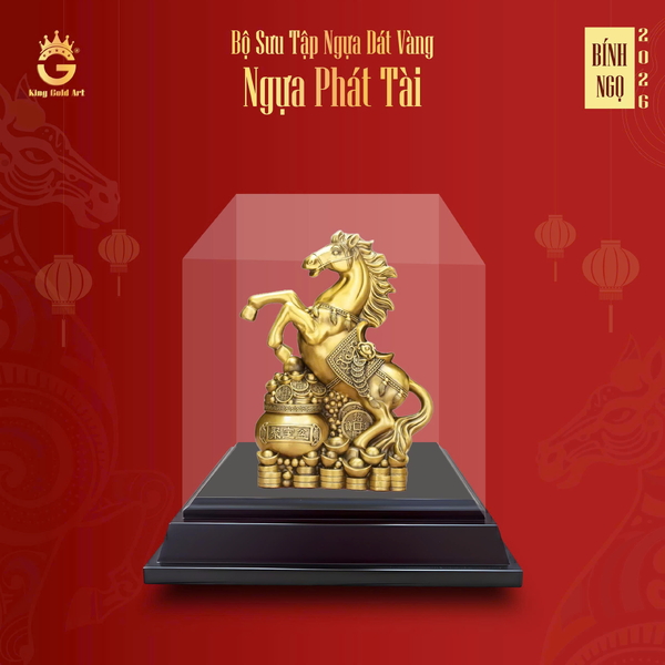 Quà Tết 2026 - Tượng Ngựa Phát Tài (Bao tải vàng)