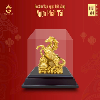 Quà Tết 2026 - Tượng Ngựa Phát Tài (Bao tải vàng)