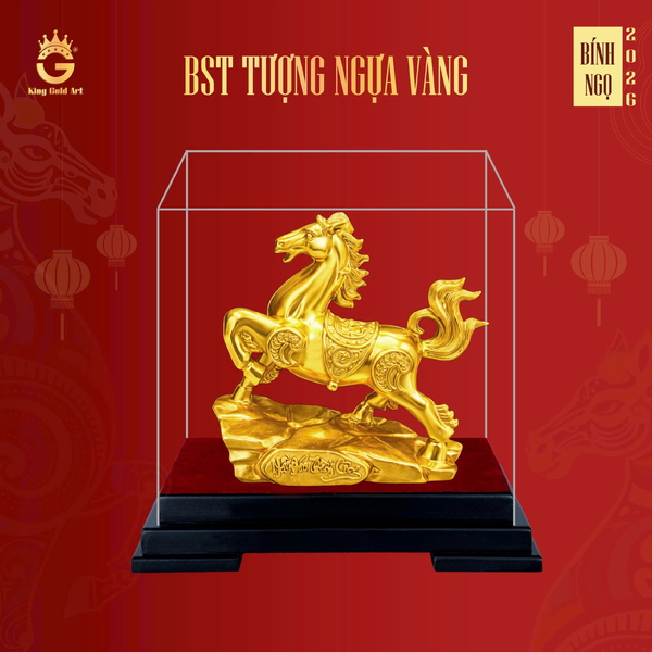 Tượng Ngựa vàng Phi Mã - Quà Tết 2026