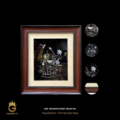 Tranh Hoa Sen Bạc Thủ Công: Quà Tặng Đối Ngoại Đẳng Cấp & Tinh Xảo