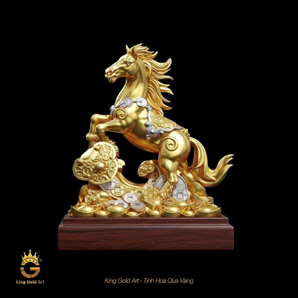 Tượng Nhất Mã Phi Thiên Như Ý bản 20cm 