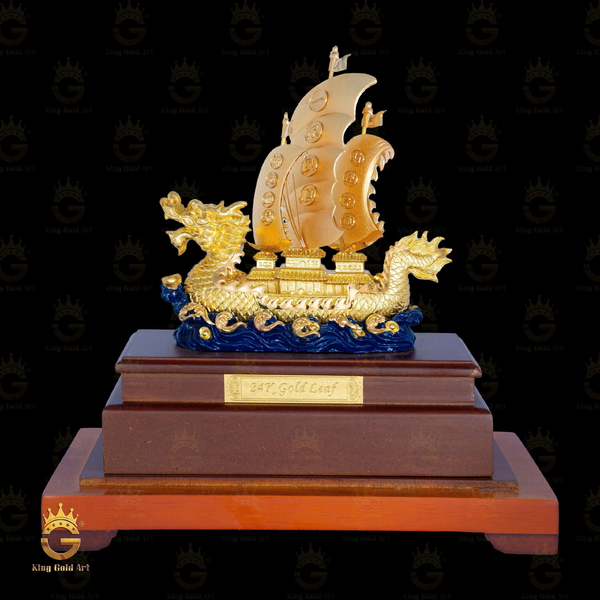 Thuyền Rồng Mạ Vàng- Trang Trí Văn Phòng Đẳng Cấp