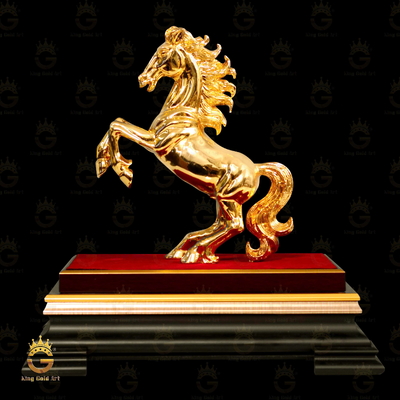 Tượng ngựa mạ vàng Nhất Mã Phi Thiên 3 phiên bản 25cm, 23cm, 18cm