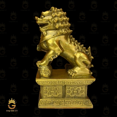 Tượng Tỳ Hưu Bằng Đồng Ngự Bệ Đỡ Cổ Kính Đón Khí Cát Tường