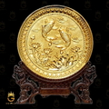 Đĩa Song Ngư Hoa Sen Mạ Vàng 24K Cao Cấp