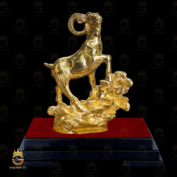 Tượng Dê Mạ Vàng - Quà Tặng Sang Trọng (có 2 kích thước)