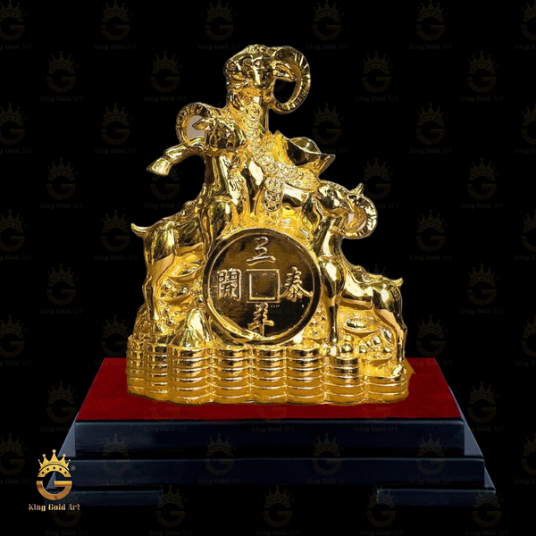Tượng Tam Dương Khai Thái Mạ Vàng