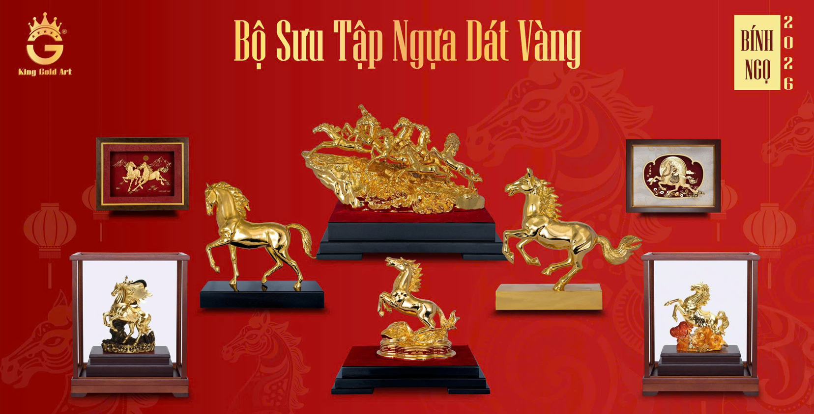 BST Ngựa Vàng Quà Tết 2026 Nhất Mã Phi Thiên