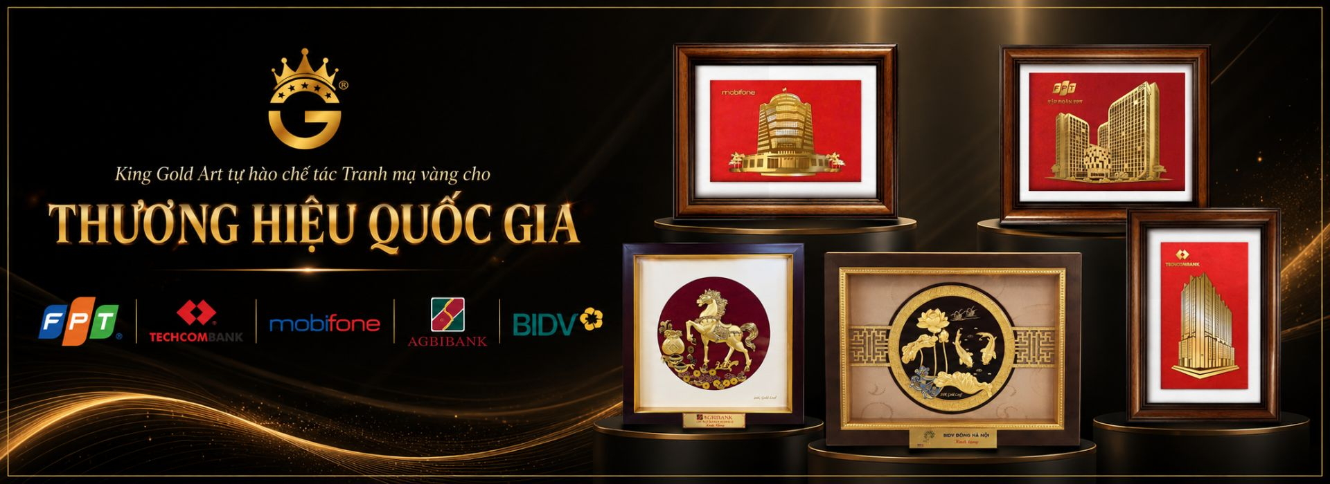 King Gold Art - Chế tác TRANH MẠ VÀNG cho nhiều tập đoàn lớn