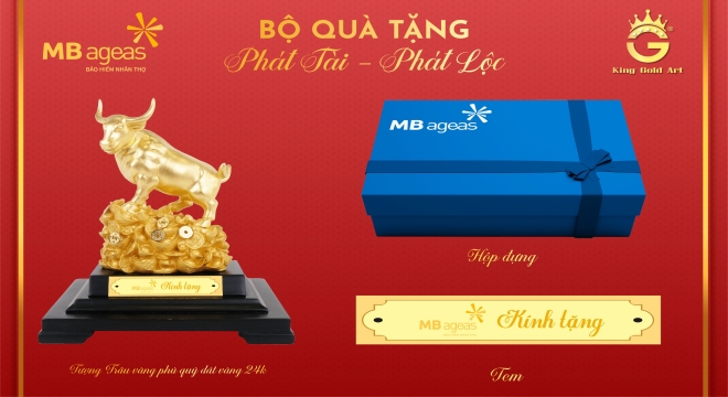 Bộ quà tặng Trâu vàng - MBBANK năm 2021