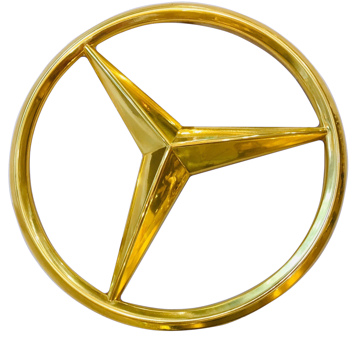 Logo Xe Mercedes dát vàng 24k