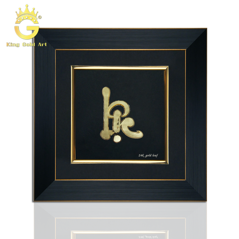 chữ lộc dát vàng 24k