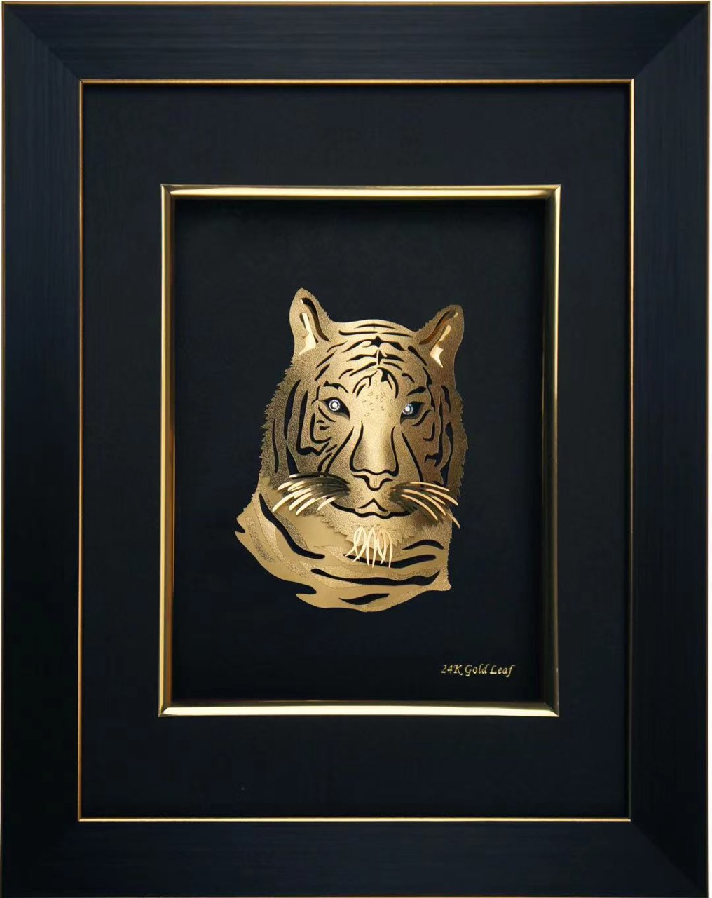 tranh hổ dát vàng 24k