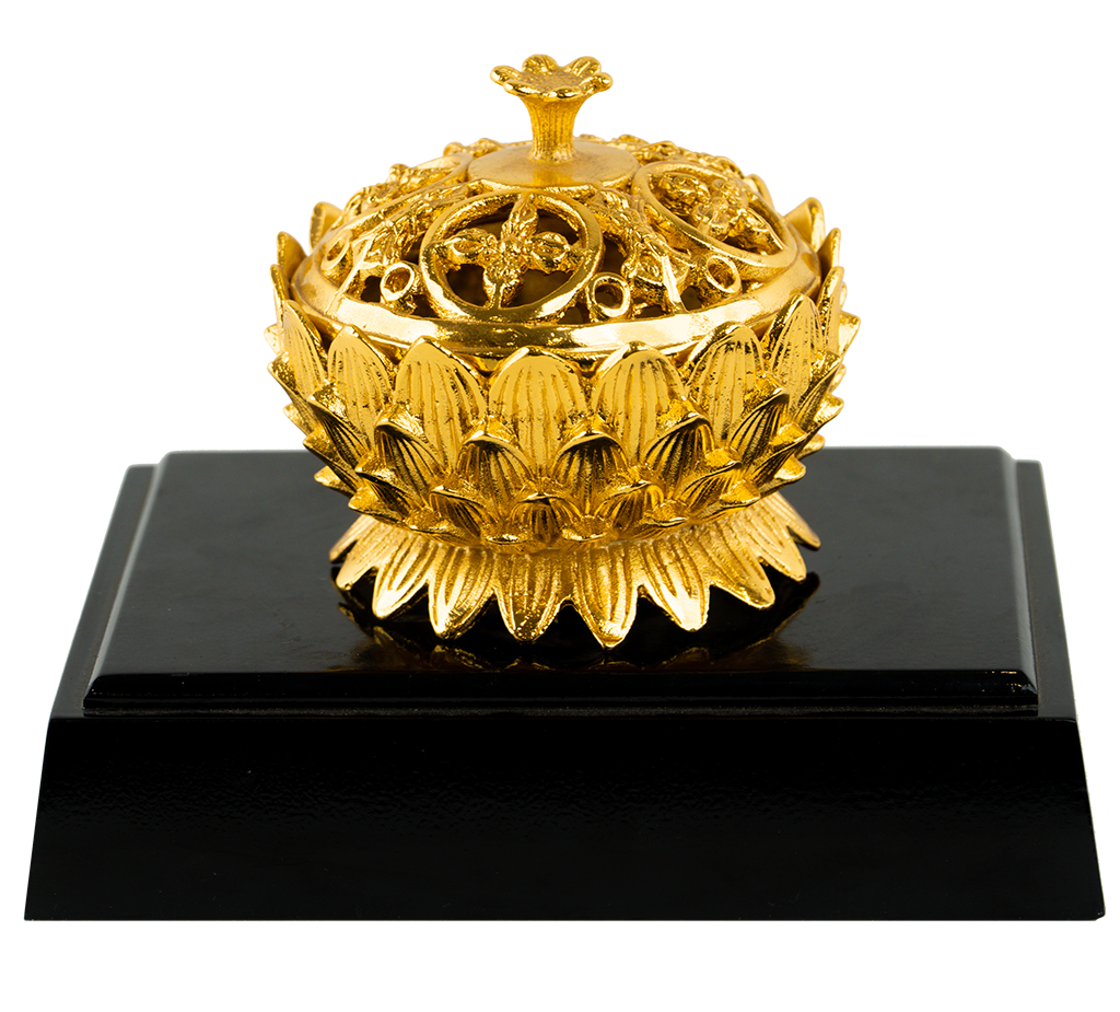 lư xông trầm dát vàng 24k