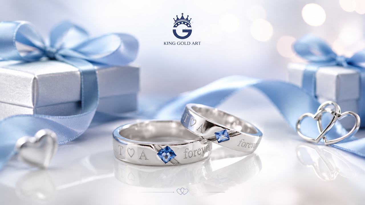 Nam nữ tặng quà Valentine Trắng