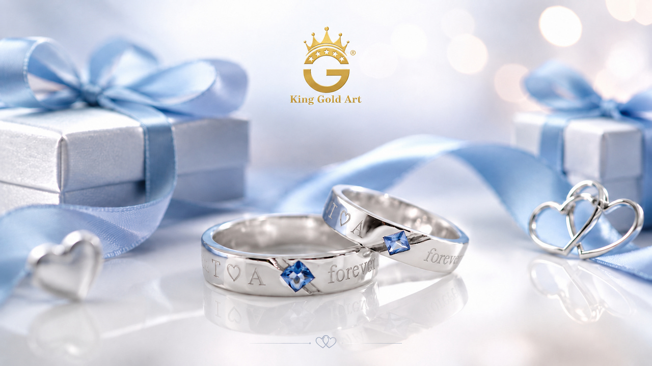 Nam nữ tặng quà Valentine Trắng