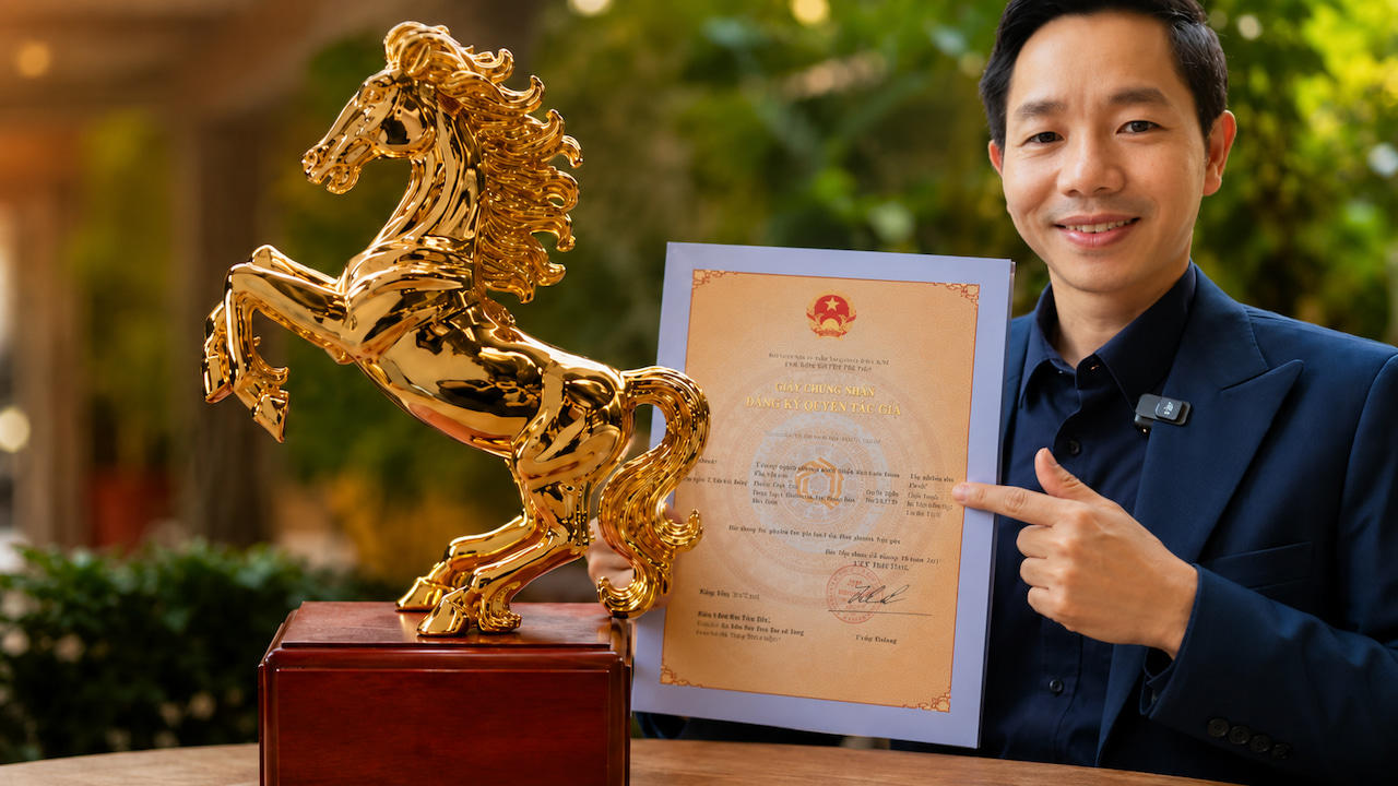Tượng Nhất Mã Phi Thiên và chứng nhận bản quyền King Gold Art