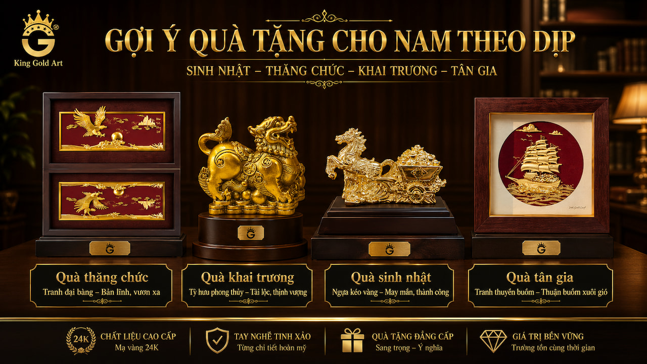 Quà tặng cho nam theo dịp sinh nhật thăng chức khai trương nghỉ hưu