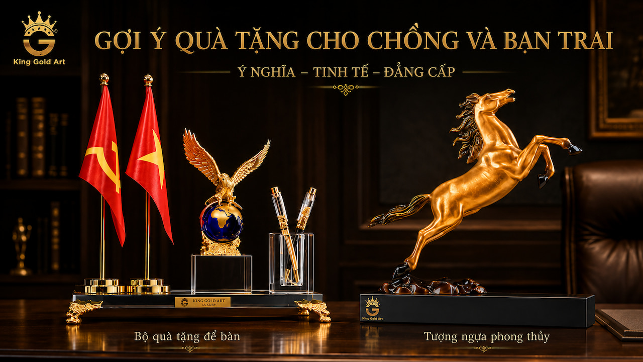 Bút ký hộp bút và linh vật làm quà tặng chồng bạn trai