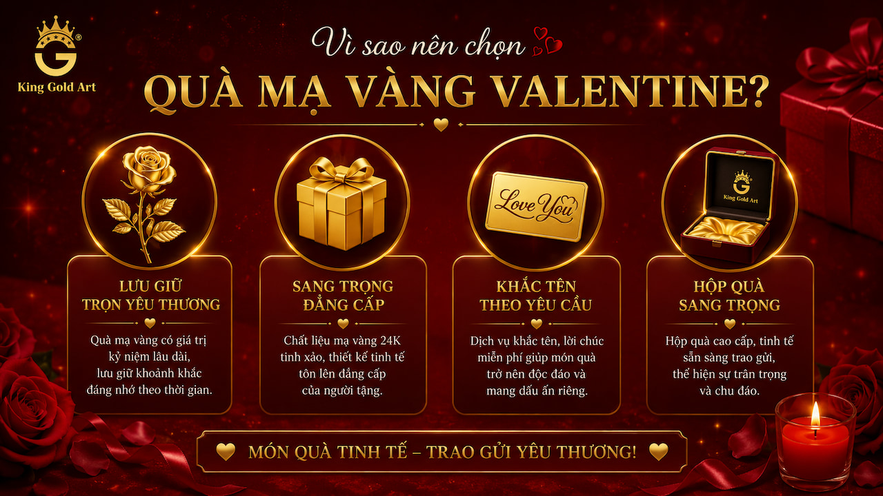 Lý do nên chọn quà mạ vàng làm quà tặng Valentine