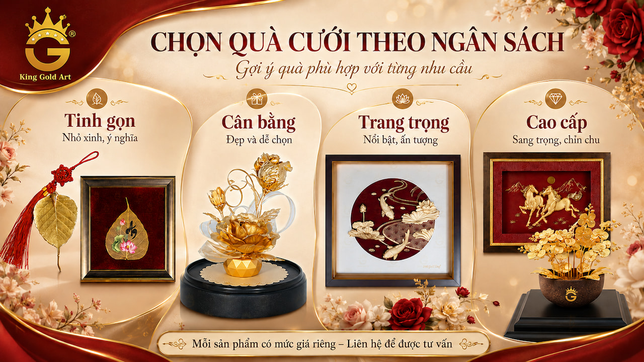 Gợi ý quà cưới theo ngân sách dưới 1 triệu đến trên 5 triệu