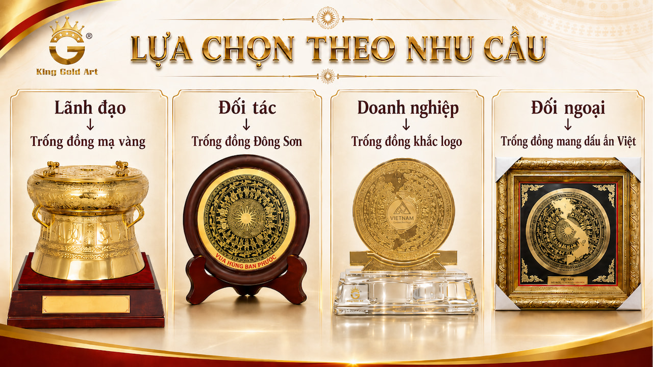 Lựa chọn trống đồng quà tặng phù hợp cho lãnh đạo, đối tác, doanh nghiệp và đối ngoại