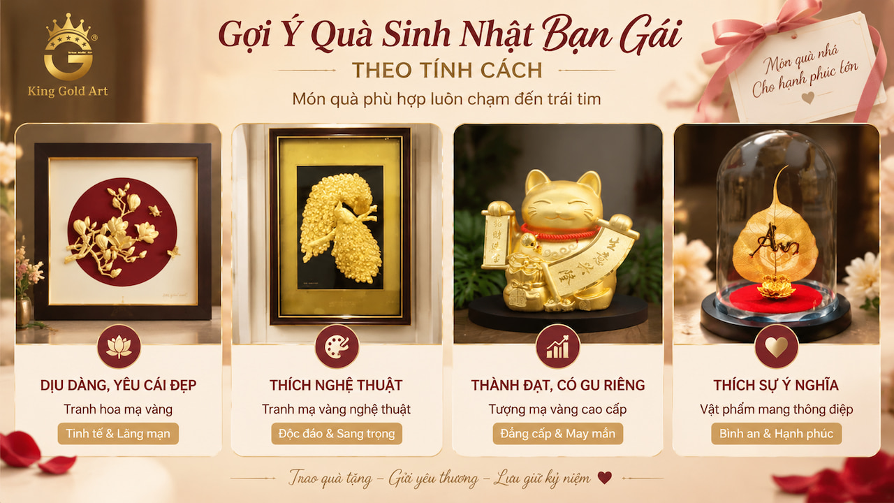 gợi ý quà sinh nhật bạn gái theo tính cách phù hợp
