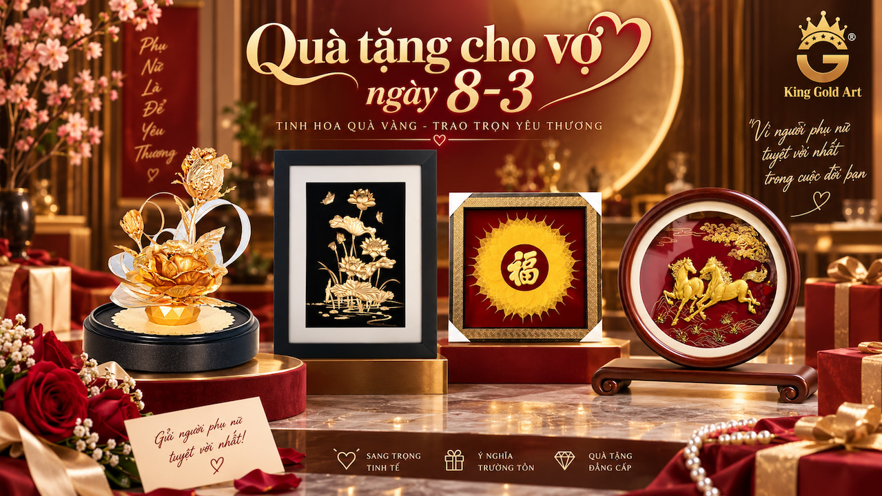 Bộ sưu tập quà tặng 8/3 cho vợ tại King Gold Art